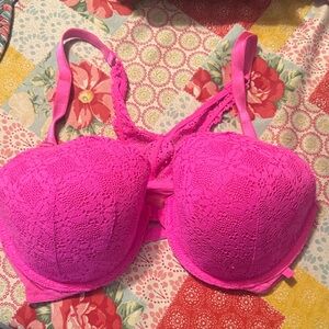 Victoria's Secret Fuchsia Lace Bra